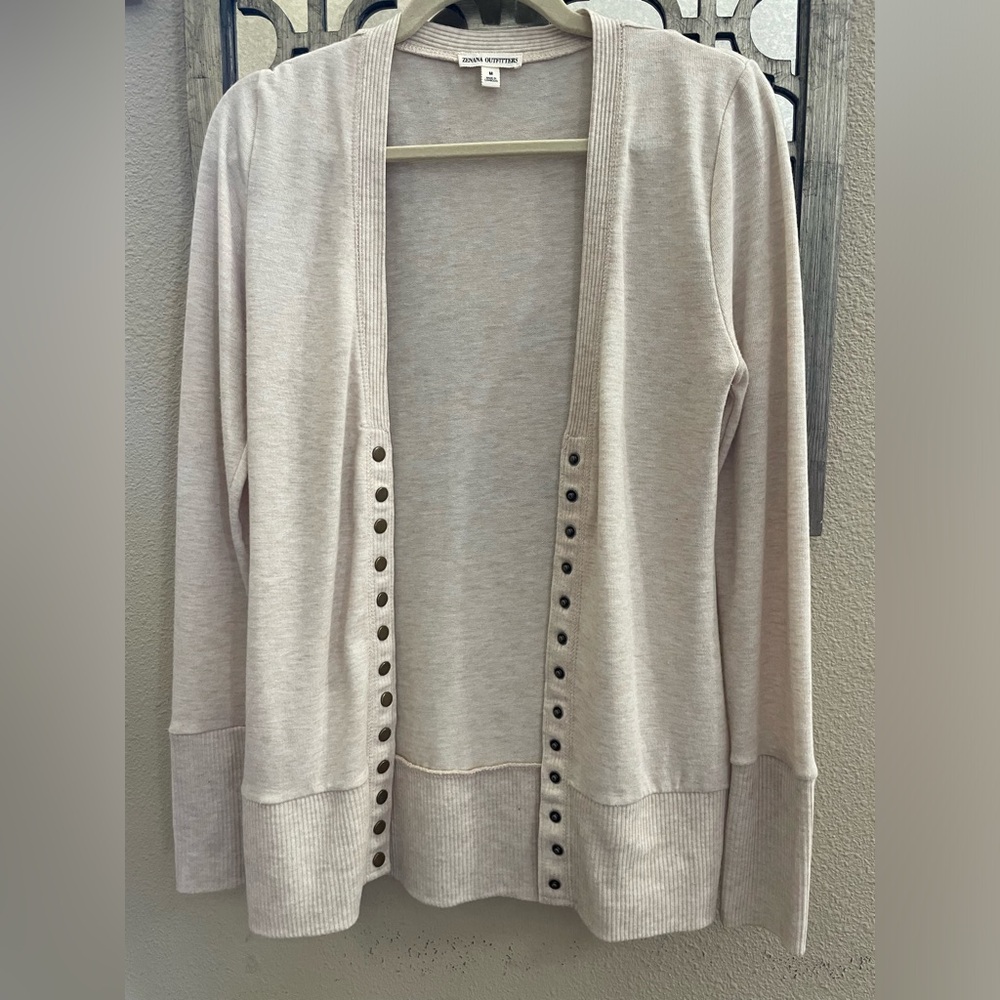 Zenana Outfitters Classic Thin Snap Cardigan-rare color that is not easy to find